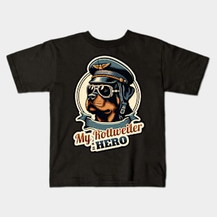 Pilot Rottweiler Kids T-Shirt